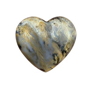 Petite coupelle en cristal de pierre dendritique naturelle en forme de cœur, sculptée, décorative, motif tigre - Product Image 6