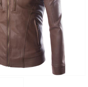 Veste en cuir pour hommes automne hiver meilleure qualité veste en cuir pour hommes veste en cuir véritable pour hommes - Product Image 4