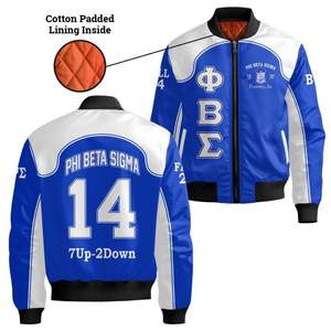 Chaqueta Griega Azul Satinada Phi Beta Sigma 1914, Estilo Universitario Big Sigma, Ropa Universitaria Personalizada de Calidad - Product Image 4