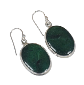 ต่างหูแฟชั่น Bloodstone 925 เงินสเตอร์ลิงอัญมณีต่างหูต่างหูผู้หญิง Handmade เครื่องประดับรูปไข่ของขวัญสําหรับเธอ - Product Image 1