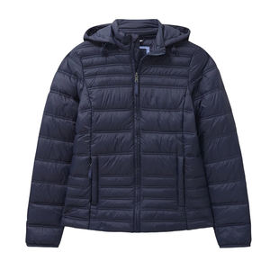 2025 nouveau élégant hiver doudoune pour femmes tissu respirant solide bleu couleur détachable capuche grande taille bulle veste - Product Image 1