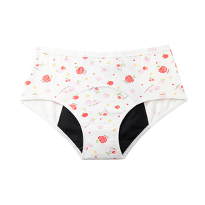 Braguitas Menstruales de Algodón con Diseño Sólido para Mujeres Adultas, a Prueba de Fugas, con Diseño Floral, Tejidas y Transpirables - Product Image 1