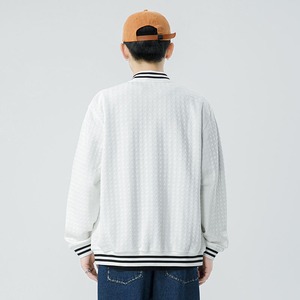 Primavera y otoño nueva Alta Calidad Casual Color sólido hombres cárdigan chaqueta de béisbol versity chaquetas hombres chaqueta universitaria - Product Image 3