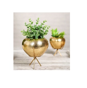 Vase contemporain élégant en métal et en verre pièce décorative de table murale de sol moderne pour le bureau à domicile Utilisation polyvalente pour les fleurs - Product Image 6