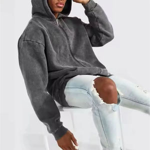 Sudadera con Capucha para Hombre, de Alta Calidad, con Cierre, Color Sólido, Cómoda, Informal, Personalizable en Color y Talla hasta 6XL para Invierno - Product Image 3