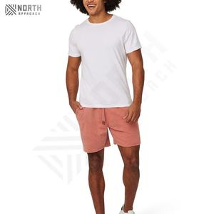 Men's <b>Black</b> Acid Washed Sweat Shorts Canvas Fabric High Quality Quick Dry Breathable Elastic Waist Side Pockets Customizable OEM - Product Image 2