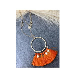 Collier à pompons Boho de la plus haute qualité pour femmes et filles collier ajustable brillant poli à un coût raisonnable - Product Image 1