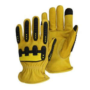 ถุงมือช่าง TPR ถุงมือ T-Safety ถุงมือหนังกันกระแทกสำหรับผู้ผลิตและส่งออกงานช่าง - Product Image 1