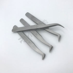 RMI Extensions de cils Pince à épiler en acier inoxydable Pince à cils régulière incurvée et russe Pointe de botte Métal Matériau Charme Pince à épiler - Product Image 4