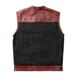 Personnalisé pour Gilet en cuir de crocodile pour hommes Unique Camouflage Pattern Vintage Decoration Unique Design Plus Size Outer We - Product Image 6