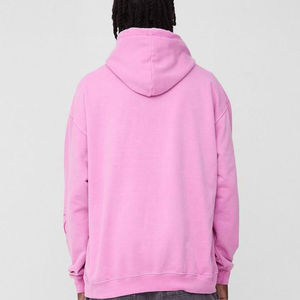 Sweat-shirts pour hommes de qualité supérieure, personnalisés, surdimensionnés, couleur rose, imprimés graphiques, basiques, en coton, streetwear, sweat-shirt à capuche avec poches - Product Image 2