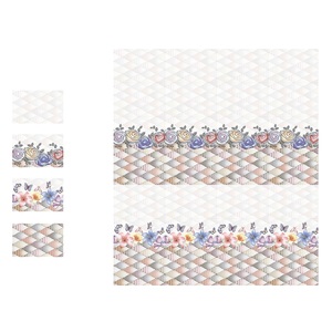 Céramique design multicolore avec base de couleur blanche carreaux muraux émaillés 30x45cm - Product Image 1