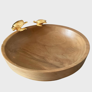 Superior Quality Wood With Metal Accents Bowl Restaurant <b>Table</b> Top Decorative Bowl Wooden Round Shape Bowl In Affordable Price - Product Image 2