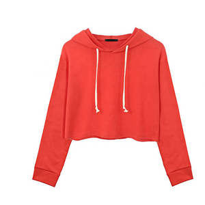 Haut de yoga noir pour femme, coupe courte, à manches longues, col drapé, couleur unie, coupe ample - Product Image 2