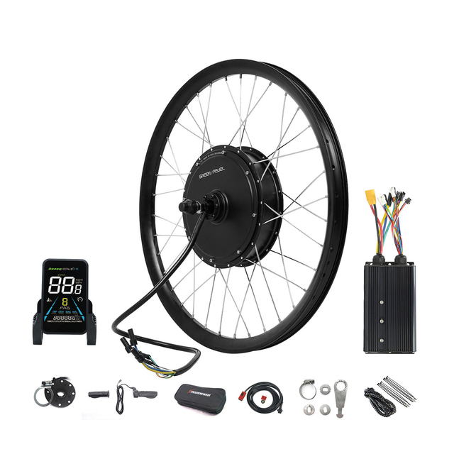 GreenPedel Strong Power 72v 3000w Electric Bike Hub Motor Ebike Conversion Kit  with LCD Display for Bicycle