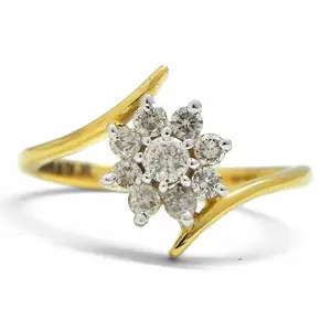 진짜 다이아몬드 반지 IGI & Ingemco 여성용 도매 가격 인증 다이아몬드 보석상 웨딩 골드 링의 독특한 컬렉션