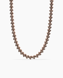 Collar de diamantes chapado en oro rosa de 18 quilates para mujer, cadena de eslabones de joyería de estilo Vintage, accesorio de aleación de moda para bodas - Product Image 3