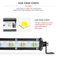 Barre lumineuse LED 7 pouces avec lentille 6D, éclairage de travail LED tout-terrain, projecteur étanche pour tracteur, camion, tout-terrain 4x4, moto, lampe de travail