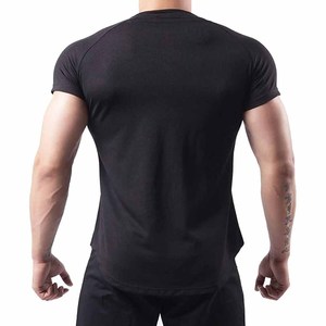 Premium Custom Casual Black Knitted 100% Cotton Regular Fit Muscle up Camisetas para hombres - Product Image 4