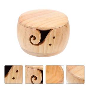 Bol à fil en bois artisanal simple et portable - Conception écologique et durable avec une coupe en spirale lisse pour les amateurs de tricot - Product Image 5