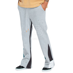 กางเกงสเวตเตอร์แบบลำลองของผู้ชายมีกระเป๋าผ้าคอตตอนเอวปานกลางทรงตรงดีไซน์ใหม่ล่าสุดโลโก้ตามสั่ง - Product Image 3