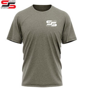 180GSM pur coton t-shirt hommes couleur unie à manches courtes maillot col rond épaississement tissu respirant - Product Image 4