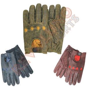 Gants de conduite en cuir pour hommes Gants d'habillage noirs personnalisés Unisexe Chaud Hiver Coupe-vent Cuir Fabricant Fournisseur en gros - Product Image 4