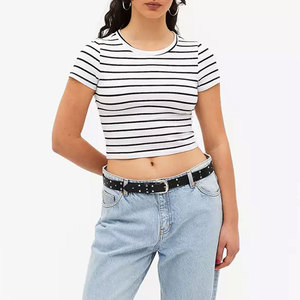 Breathable <b>Women</b> <b>Crop</b> <b>Top</b> T Shirt Flexible Style <b>Women</b> <b>Crop</b> <b>Top</b> T Shirt <b>For</b> Comfort Wear - Product Image 6