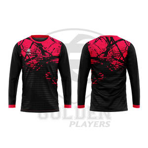 เสื้อยืดแขนยาวของผู้ชายผ้าฝ้าย100% ปักโพลีเอสเตอร์เสื้อยืดฟิตเนสขนาดใหญ่พิเศษแห้งเร็ว - Product Image 3