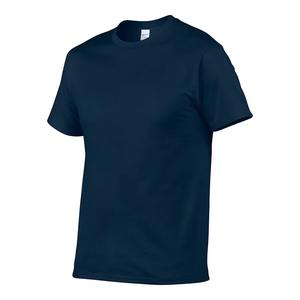T-shirt à côtes de qualité luxueuse 100% coton pour hommes T-shirt vierge à motif uni avec logo personnalisé - Product Image 6