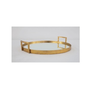 Contemporary Metal And Mirror <b>Tray</b> Adds Sophisticated Accent To Modern Home Decor And <b>Table</b> Styling - Product Image 5