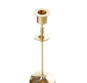 Wedding <b>Gold</b> Pillar <b>Candle</b> Holder Tapered Metal <b>Candle</b> <b>Stick</b> Candlestick Holder for Home Decoration - Product Image 1