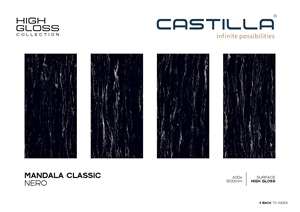 กระเบื้องพอร์ซเลนขัดเงา MANDALA CLASSIC NERO ขนาด 600x1200 มม. สำหรับตกแต่งภายใน สไตล์โมเดิร์นยุโรป เหมาะสำหรับห้องพัก วิลล่า และห้างสรรพสินค้า - Product Image 3