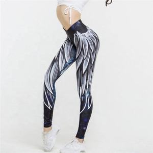 Leggings de yoga imprimés personnalisés de qualité supérieure vêtements de sport à taille élastique pantalons d'entraînement de fitness respirants pour femmes - Product Image 5