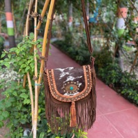 Sac bandoulière bohème en cuir véritable à imprimés animaliers pour femme, durable avec fermeture éclair, pour les voyages quotidiens, printemps, été, automne