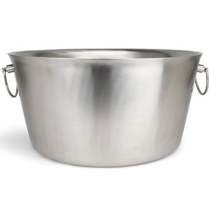 Moderno Cubo de Hielo para Champán de Aluminio con Borde Curvo |   Enfriador de Bebidas y Vino |   Decoración de Mesa para Bar, Hotel o Fiesta - Product Image 2