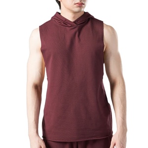 Conjunto Deportivo de Bajo Precio, Camiseta sin Mangas y Sudadera con Capucha de Algodón y Poliéster Elástico, Ropa Deportiva para Correr, Entrenamiento y Atletismo - Product Image 4