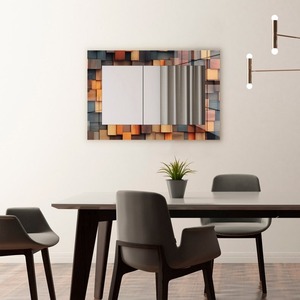 Modern Luxury Black Mosaic Wall <b>Mirror</b> with Mother of Pearl Inlay Manufacturer's Decorative <b>Mirror</b> - Product Image 3