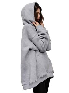 เสื้อกันหนาวขนแกะมีฮู้ดสำหรับผู้หญิงเสื้อสวมหัวขนาดใหญ่โอเวอร์ไซส์แฟชั่นฤดูหนาว - Product Image 5