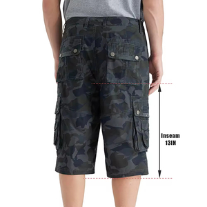 Pantalones Cortos Cargo Casuales para Hombre, Sólidos, Anti-UV, de Lona, Cintura Media, Cierre de Botones, Cintura Elástica, Nuevo Diseño, Ropa Deportiva Activa - Product Image 3