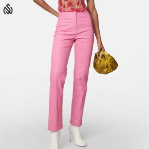 Venta caliente Pantalones de cuero de mujer de buena calidad en color sólido Mejor proveedor Cantidad a granel Pantalones de cuero - Product Image 4