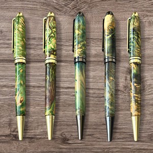 Bolígrafo de madera estabilizado de 0,7mm hecho a mano de lujo, Colección Serpentina para regalo de negocios, recuerdo de boda - Product Image 1