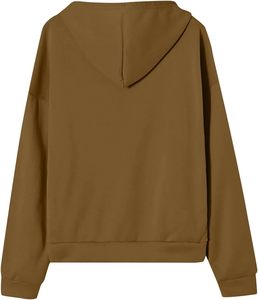 Sweat à capuche homme avec fermeture éclair en coton polaire sweat à capuche zippé surdimensionné jogging d'hiver avec poche kangourou - Product Image 6