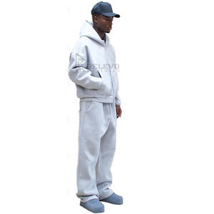 Nuevo Conjunto Deportivo Informal Personalizado con Estampado Sólido, Sudadera con Capucha y Pantalones Deportivos de Algodón 100% para Hombre, Conjunto de Jogger para Invierno - Product Image 2