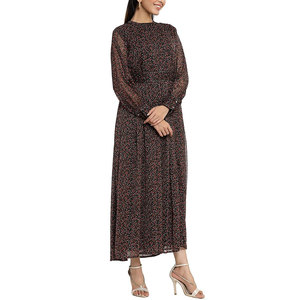 Robe longue en mousseline de soie pour femme, tenue de soirée élégante, à volants, couleur personnalisée - Product Image 4