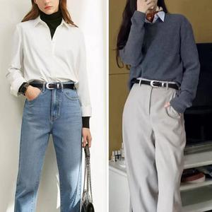 Cinturón de cuero de vaca genuino para hombres y mujeres aleación Casual Formal incluyendo Vintage moda occidental personalizable - Product Image 3