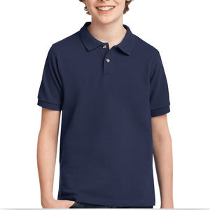 Camiseta Polo Informal Personalizada OEM de Bangladesh para Niños, Uniforme Juvenil, Ropa Escolar Transpirable y Ecológica de Alta Calidad para Uso Diario - Product Image 1