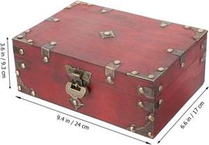 Antique Jewelry <b>Box</b> Wooden <b>Box</b> with Lock Wood <b>Makeup</b> Organizer Earring Organizer Jewelry <b>Box</b> Wooden - Product Image 5