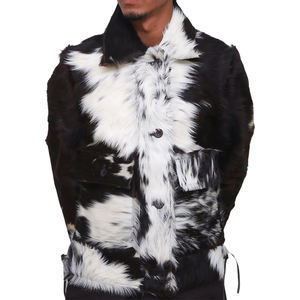 Nueva chaqueta de piel de vaca de invierno para hombre de calidad superior impermeable a prueba de viento ecológico al aire libre regular de manga larga alta - Product Image 4