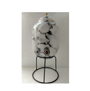 Olla de agua de cobre de diseño único con tapa de soporte de metal para restaurante, hogar, hotel y propósito de regalo y hecha a mano - Product Image 1